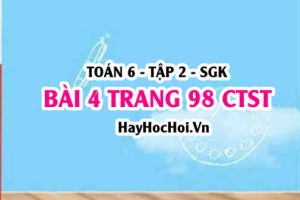 Giải bài 4 trang 98 Toán 6 Tập 2 Chân trời sáng tạo
